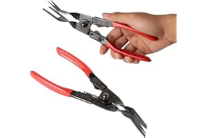LAJIAOZ Clip Removal Pliers Car Upholstery Plastic Trim Clip Pliers Remover Pry Bar Tool For Car Door Panel (Metal)