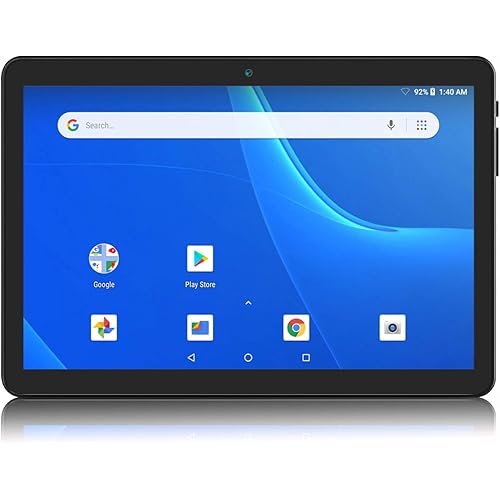 Android Tablet 10 Inch, 5G WiFi Tablet, 16 GB Storage, GMS Certified, Android 8.1 Go, Dual Camera, Bluetooth, GPS, OTG - Black