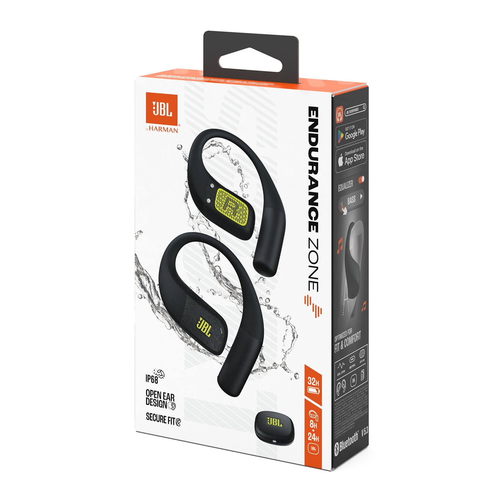 JBL Endurance Zone, Kabellose Open-Ear Sport-Kopfhörer, Schwarz/Limette 8