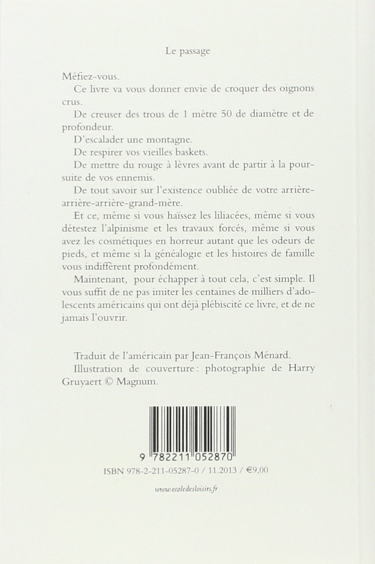 Le Passage Holes Medium French Edition Sachar Louis Menard Jean Francois 9782211052870 Amazon Com Books