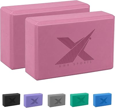 Xn8 Sports Yoga Blocks Set of 2 High-Density EVA Foam Brick 23x15x7.6cm