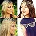 MineSign Headbands Jewelry Head Chain Boho Hair accessories Turquoise Pearl Headpiece for Women Girls 4 Pack