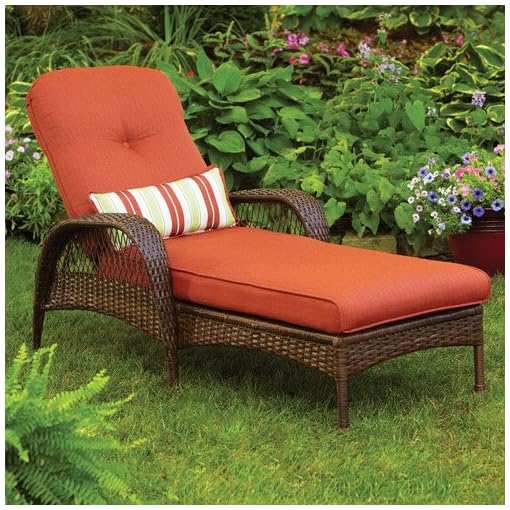 Better Homes And Gardens Durable Steel Frame Chaise Lounge Orange Beachfront Decor