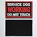 SpaceAuto Bundle 3 Pieces Service Dog Working Do Not Touch Military Tactical Morale Badge Hook & Loop Fastener Patch