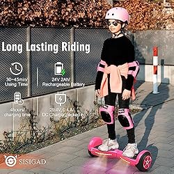 SISIGAD Hoverboard, with Bluetooth and Colorful