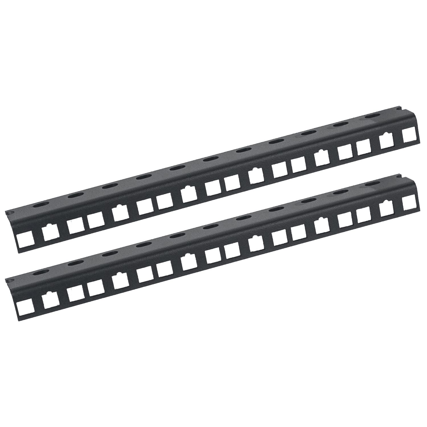 HMF 66806-02 Rack Rail for Server Cabinet, Pack of 2, 10 Inch, 6 U, Black