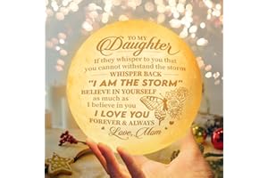 DOPTIKA Mothers Day Gifts for Daughter from Mom, Birthday Gifts for Daughter, Mother Daughter Gifts, Women Gifts for Her, Engraved Moon Lamp Night Light, Valentine Gifts for Her, Gifts for Daughters Adult