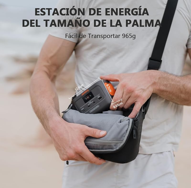 Jackery Explorer 100 Plus Mini Central Elétrica Portátil, 99Wh/31000mAh Sofreu LiFeP04 Bateria, 3 USB-A/C 128W Portas MAX Output, Palm Size para Viagens de Negócios, Excursões