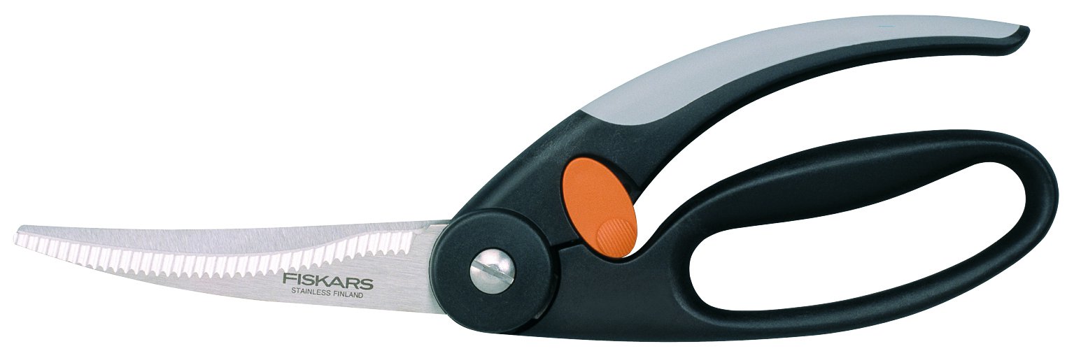 Fiskars Poultry Shears, Total Length: 25 cm, Steel/Synthetic Material, Functional Form, 1003033