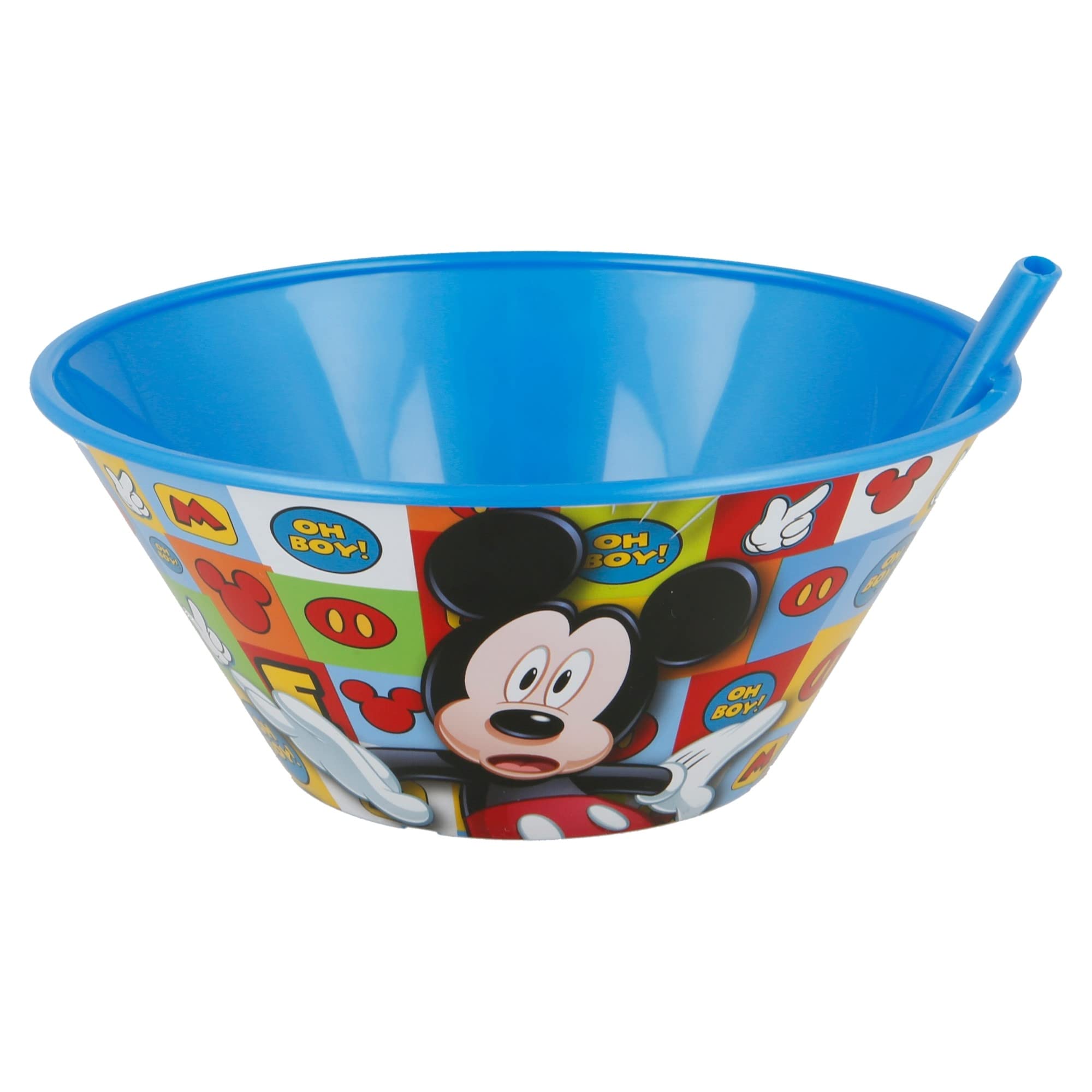 Stor Bowl with Straw (Mickey Mouse)