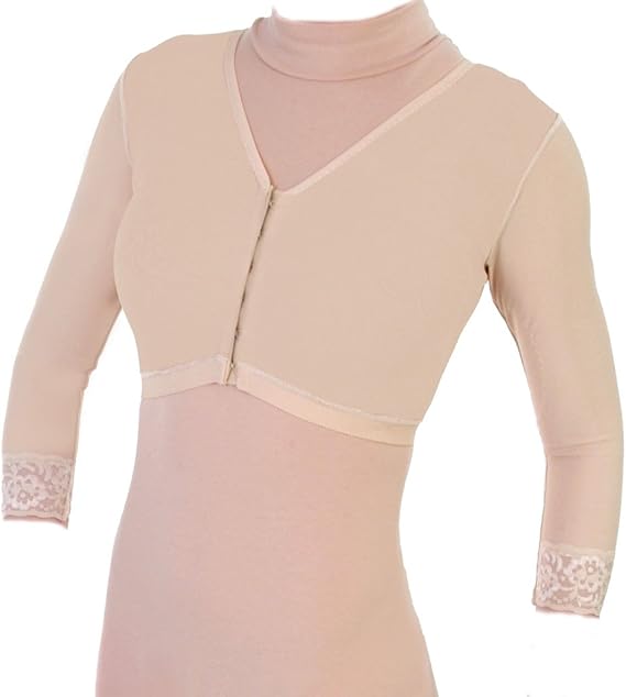 Compression Bra 3/4 Sleeve Post Surgery Bra for Breast Surgery Front