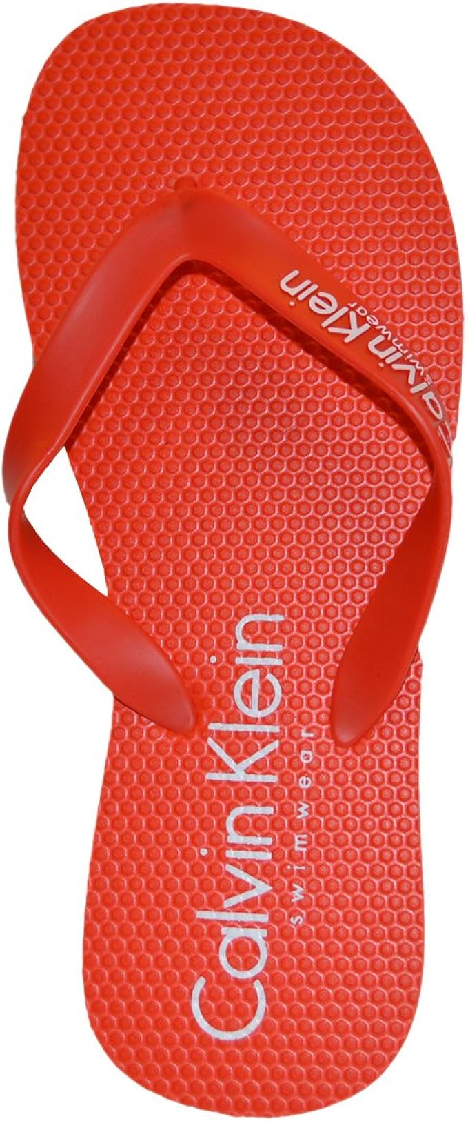 calvin klein flip flops red