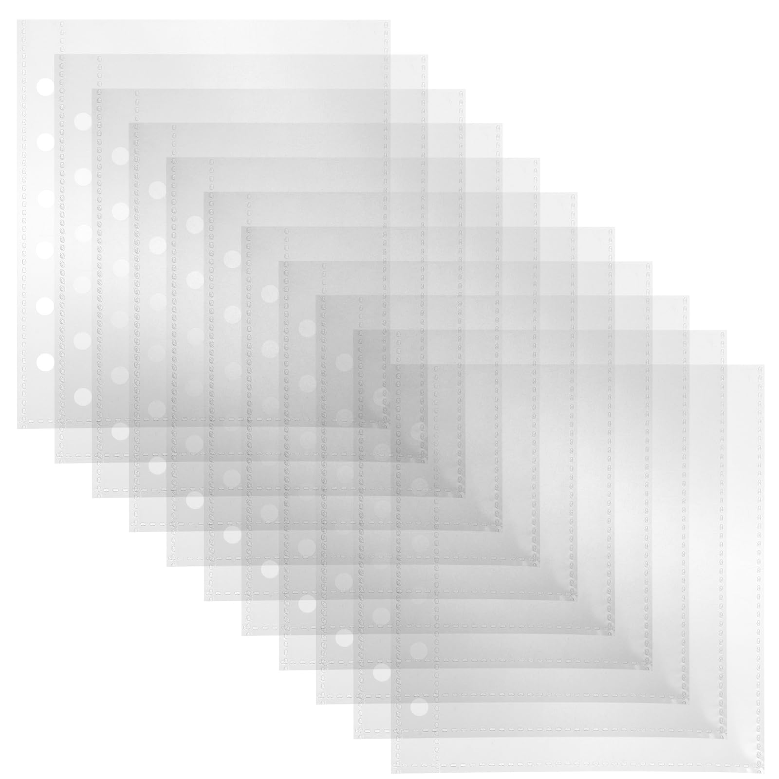 iplusmile A7 Scrapbook Pages 14X12.5Cm Clear Scrapbook Inserts Protective Sleeves for Ring Binders 5 Pack