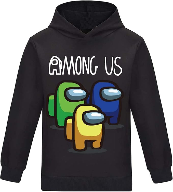 AMONGUS Sweatshirts Among us Long Sleeved Hoodies for 414 Years Kids