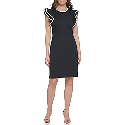 Tommy Hilfiger Women's Dresses,Sky Captain/Ivory,4