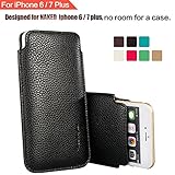 Modos Logicos Synthetic Leather Protective Sleeve Pouch Case Compatible with iPhone 8 Plus iPhone 7 Plus iPhone 6 Plus 5.5