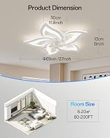 YUNLONG Smart Ceiling Fan with Lights Alexa Google Assistant Remote 6 Speed view 7
