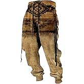 BIVENANT Mens Western Sweatpants Baggy Aztec Print Cargo Cowboy Joggers Elastic Waist Drawstring Pants with Pockets 2024