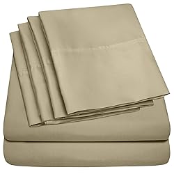 Queen Sheets Sage - 6 Piece 1500 Supreme Collection