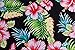 Yeokou Womens Sleeveless Floral Knee Length Cotton Hawaiian Flare Tank Dress