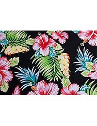 Yeokou vestido sin mangas con estampado floral hasta la rodilla, de algodón, estilo hawaiano