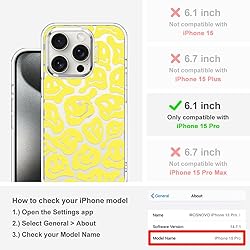 MOSNOVO Case for iPhone 15 Pro, [Buffertech 6.6ft