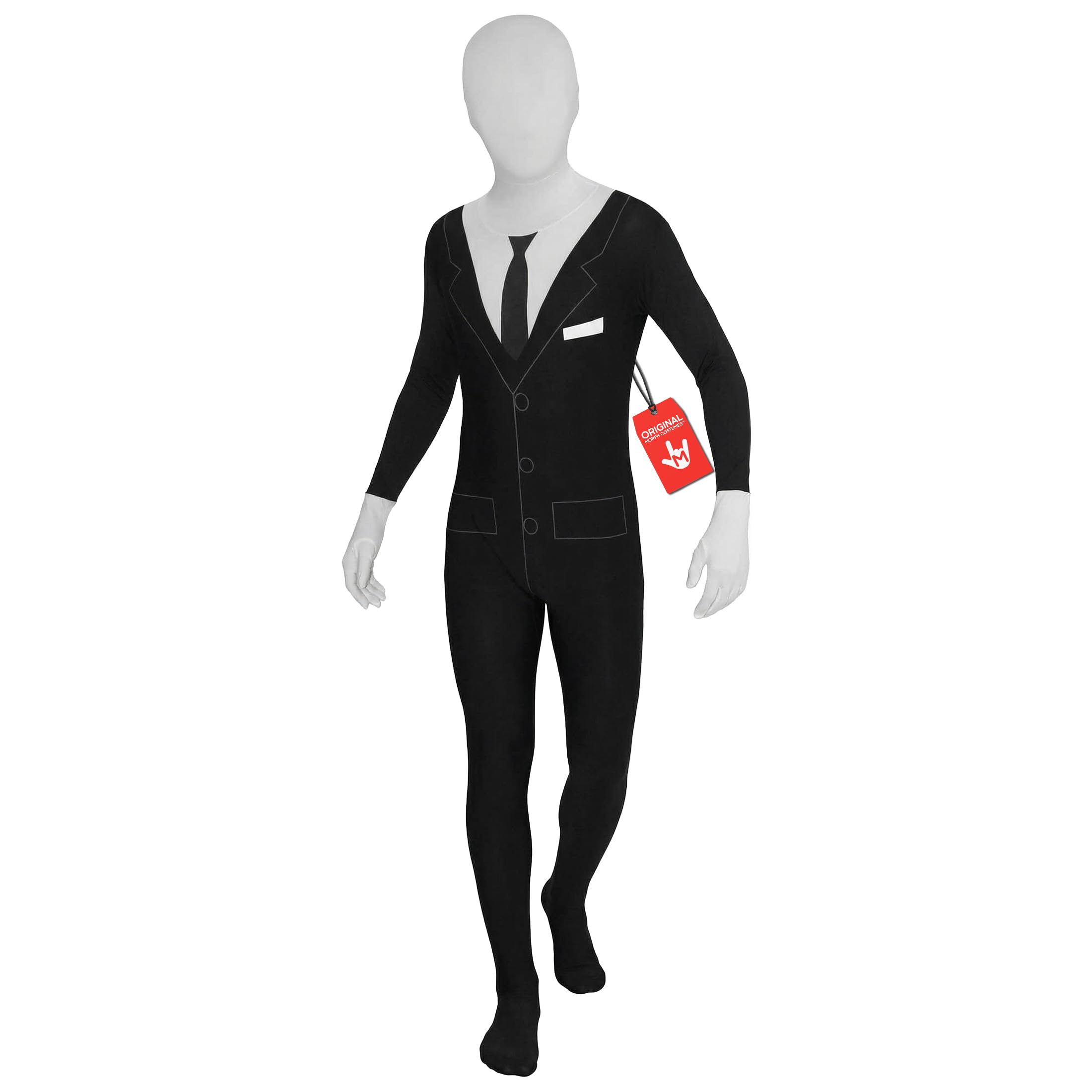 Morphsuits Slender Man Costume For Kids - Scary Slenderman Halloween Outfit For Boys - Fun Dress Up Costume, Large