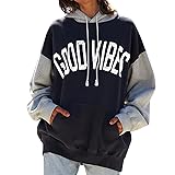 PESION Womens Oversized Hoodies Pullover Sweatshirt