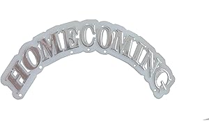 ACI PARTY AND SPIRIT ACCESSORIES Arched Homecoming Charm 1.25" X 4.5" 1 PC PKG. (White/Silver, 1 PC PKG.)