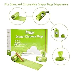 USBOO Disposable Diaper Bags for Baby, 20 Refill
