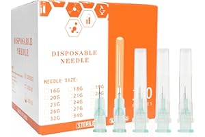 OTWOOI 32G 5/32" 4mm Needle Luer Lock Dispensing Needles Accessories, Disposable, Box of 100