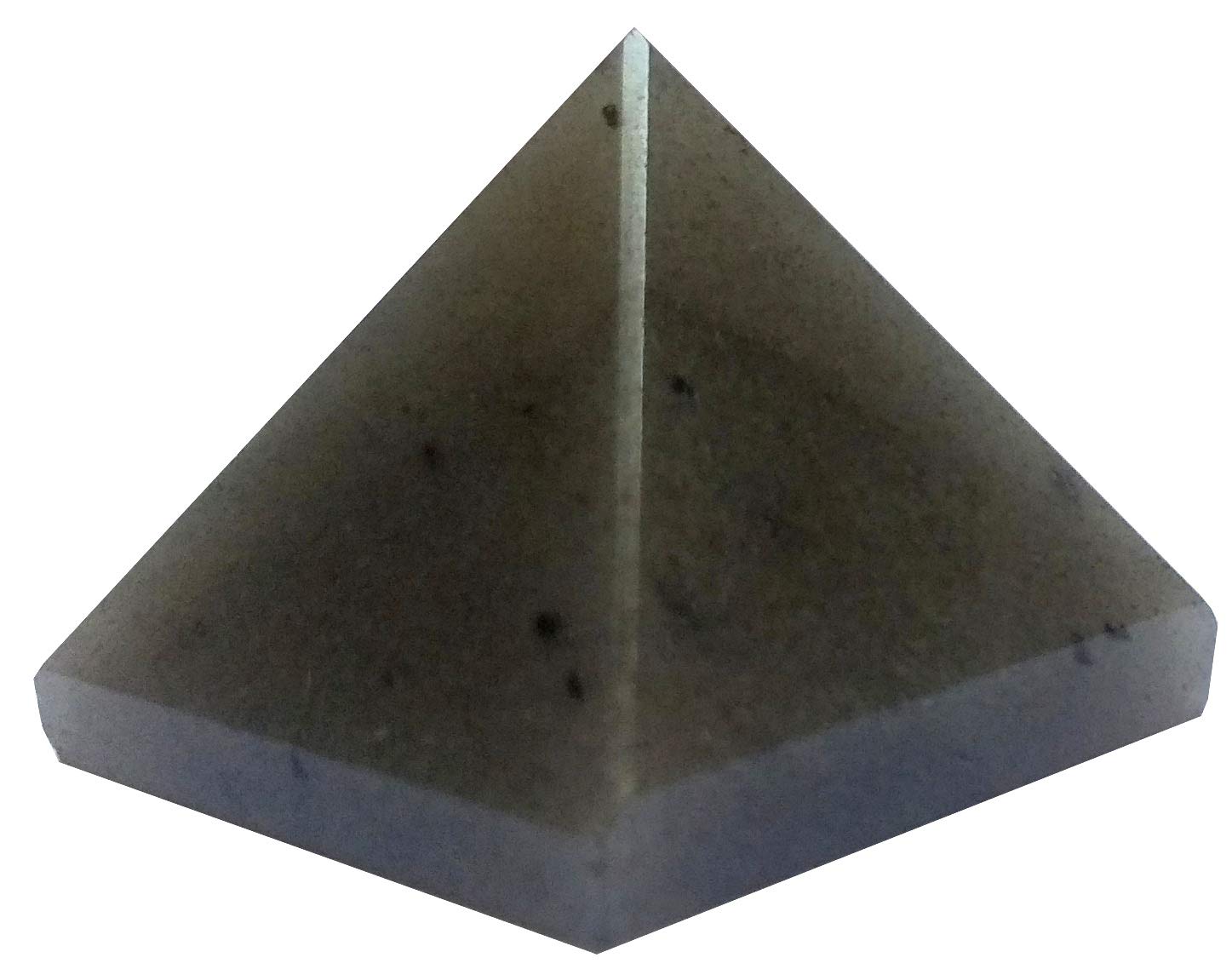 Purpledip Grey Agate Stone Pyramid: Reiki Healing Divine Spiritual Crystal (11937)