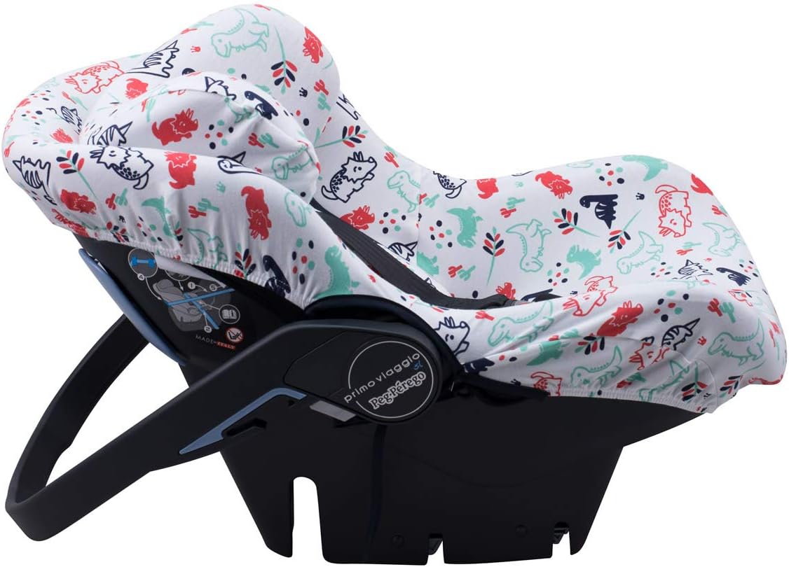 JANABEBE Cover Liner for Pég Perego Primo Viaggio, Uppababy Mesa GO (Dino Party) - Image 4