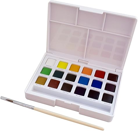 Amazon サクラクレパス 絵の具 固形水彩 プチカラー 18色 Ncw 18 文房具 オフィス用品 文房具 オフィス用品