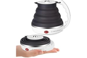 Ultrathin Upgraded Food Grade Silicone Travel Foldable Electric Kettle Boil Dry Protection Portable with Dual Voltage and Sep