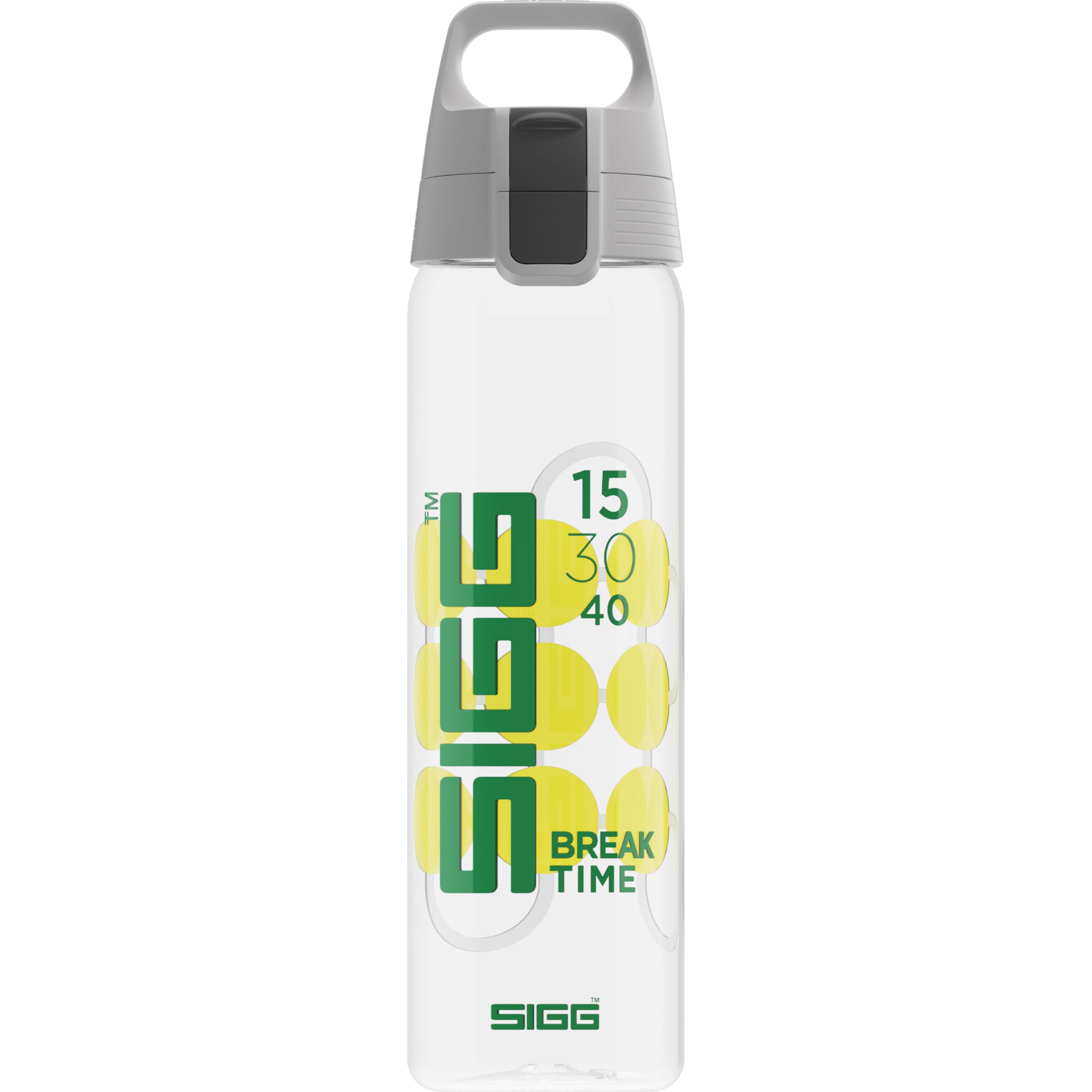 Sigg - Tritan Renew Transparent Water Bottle - Total Clear ONE MyPlanet Tennis - Suitable For Carbonated Beverages - Dishwasher Safe - With Fruit Strainer - Leakproof & Lightweight - BPA Free - 0.75L