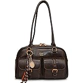 Shoulder Bags for Women Y2k Hobo Tote Handbag Vintage Top Handle Bag PU Leather Shoulder Bag