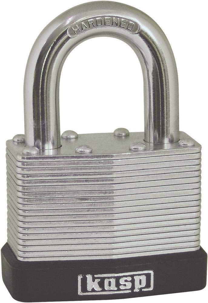 Kasp K13050A1 Laminated Steel Padlock-50mm, Multicoloured, 50 mm, keyed alike