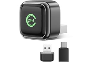 KUKIHO Wireless CarPlay Adapter, Convert Wired to Wireless, 2-in-1 CarPlay & Android Auto, Mini Plug & Play, Fast Auto-Connect & No Latency, USB/USB-C for Cars with Built-in CarPlay & iOS 10+/Android 11+