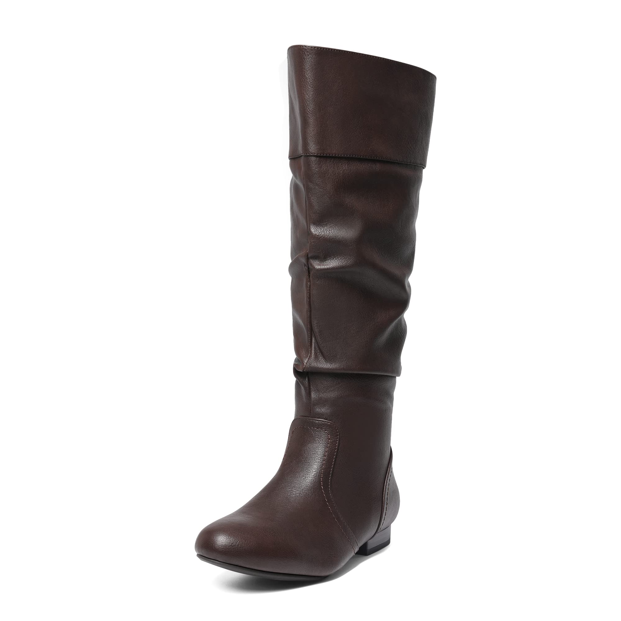 DREAM PAIRS Women's Wide Calf Knee High Pull On