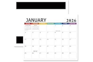 Magnetic Fridge Calendar 2026-2027, 18 Monthly Refrigerator Calendar Runs from January 2026 to June 2027, Family Organizer fo