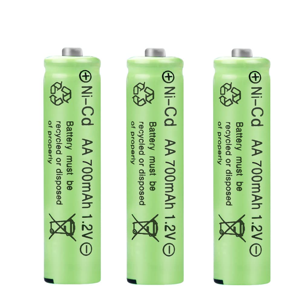 Cotchear 1.2V AA Rechargeable Battery, AA 700mAh Rechargeable Ni-Cd Batteries - Recharge up to 500 Times (3pcs)