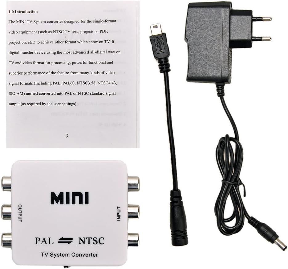 Pal/ntsc/secam to Pal/ntsc Mini Bi-directional Tv Format System Converter