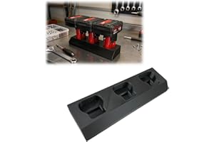 Vivid Totes Battery Holder Organizer Mount Compatible with Milwaukee M12, Bench Storage Bracket Batteries, Tool Power Battery