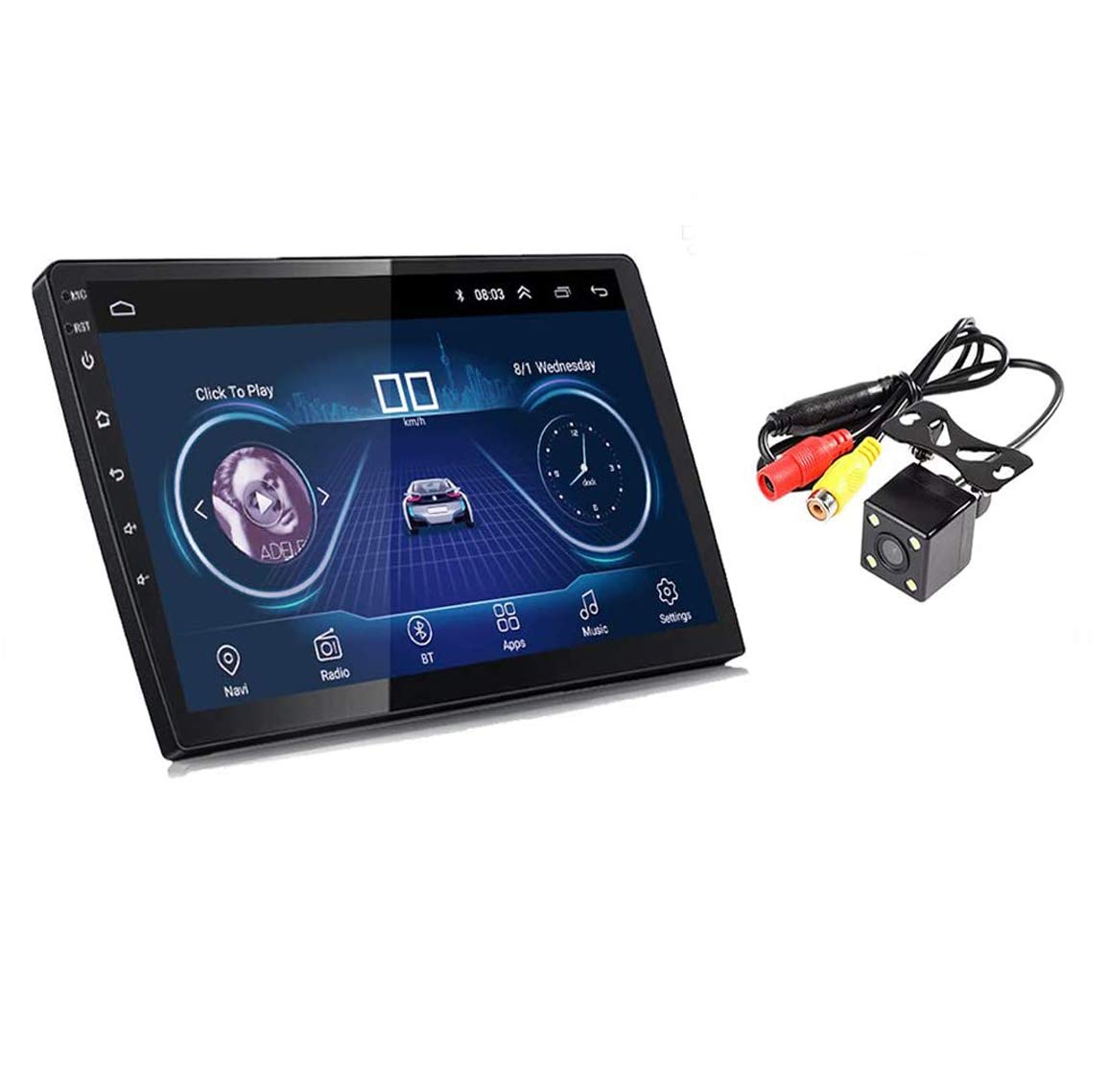 10 inch Android 8.1 universal Car Radio android car radio Player GPS NAVIGATION WIFI Bluetooth MP5 Player With Rear View Camera
