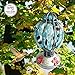 Best Home Products Hummingbird Feeder with Perch - Hand-Blown Glass Feeders | Treat ((Blue Black)