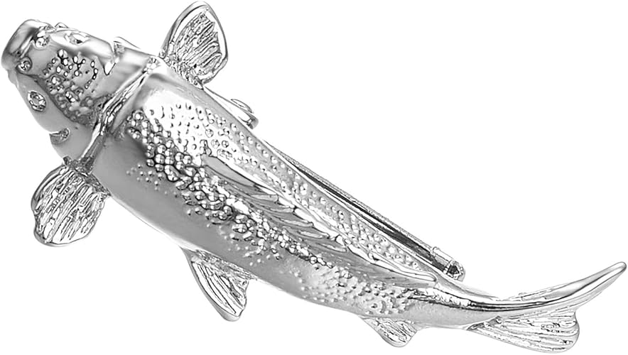Amazon Yoursfs おもしろ ネクタイピン コイ おしゃれ 動物 ネクタイピン 銀 魚 ネクタイ ピン メンズ アクセサリー プレゼント タイピン タイタック 通販
