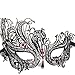 Signstek BF001RDBK Metal Laser Cut Filigree Masquerade Venetian Party Mask (Black/Red Stones)