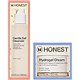 Honest Beauty Gentle Gel Everyday Face Cleanser + Hyaluronic Acid Infused Moisturizing Hydrogel Cream Bundle | Sensitive Skin Friendly | EWG Verified + Cruelty Free | 5 fl oz, 1.7 fl oz