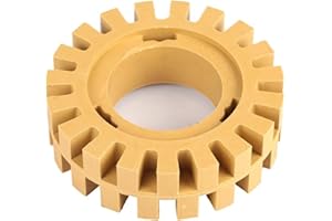 KUULEYN Rubber Wheel Eraser, 1 PC 100mm 4in Grinding and Polishing Zigzag Teeth Shape Rubber Wheel Eraser(No-Shank)